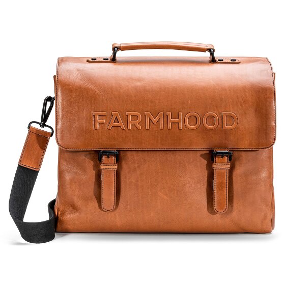 Farmhood Memphis Aktentasche XXL 3 Fächer Leder 39 cm