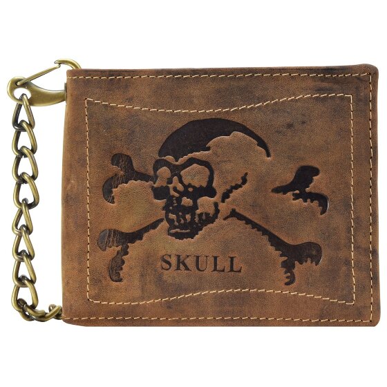 Greenburry Vintage Skull Geldbörse Leder 12 cm