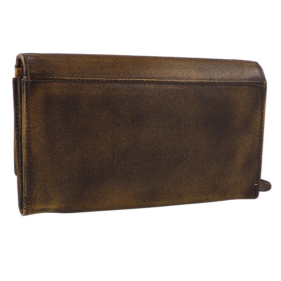 Greenburry Destressed Geldbörse RFID Schutz Leder 13 cm