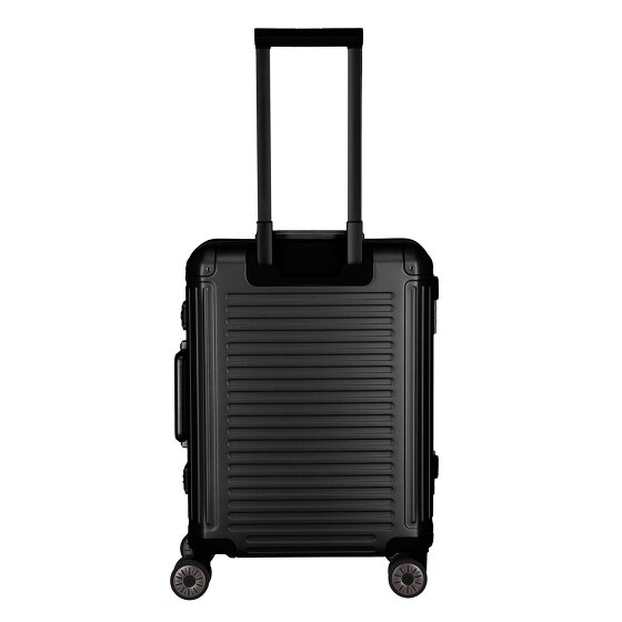 Travelite Next 4-Rollen Kabinentrolley Aluminium 55 cm Laptopfach