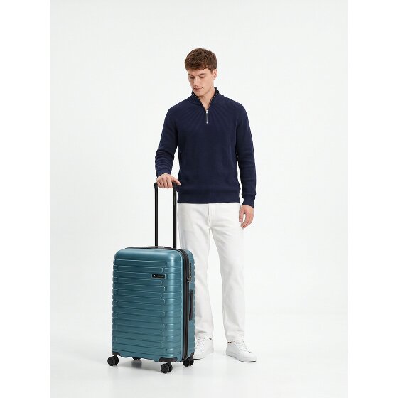 Pactastic Collection 04 THE MEDIUM + 4 Rollen Trolley M 66 cm mit Dehnfalte