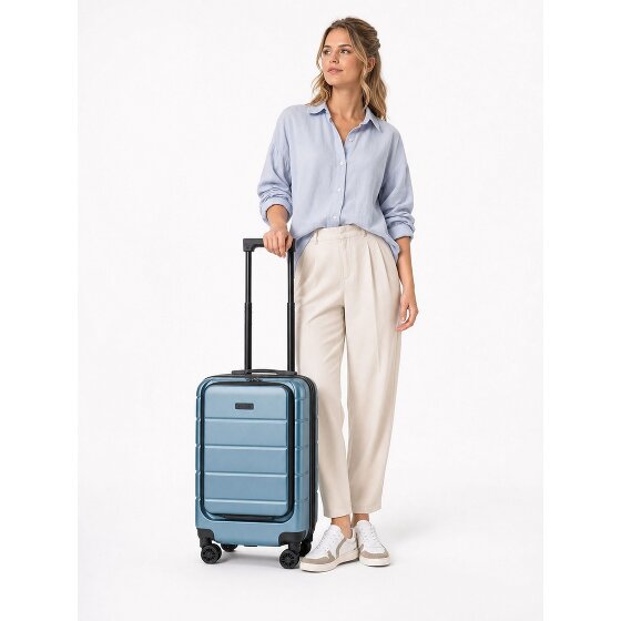 Police Dublin 4 Rollen Kabinentrolley S 54 cm Laptopfach mit Dehnfalte