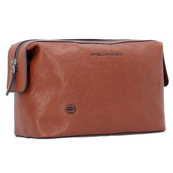 Piquadro Black Square Kulturbeutel Leder 23 cm