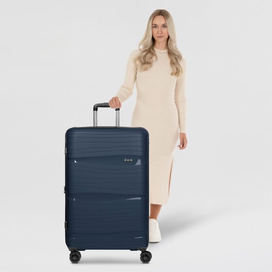 d&n Travel Line 4300-Plus 4 Rollen Trolley L 76 cm mit Dehnfalte