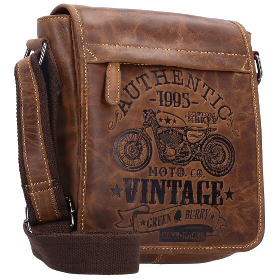 Greenburry Vintage Cafe-Racer Umhängetasche Leder 23 cm