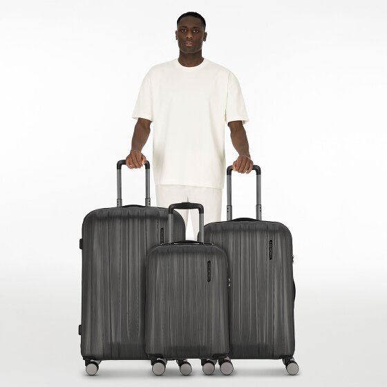 Polestream Moonrock 4 Rollen Kofferset 3-teilig mit Dehnfalte