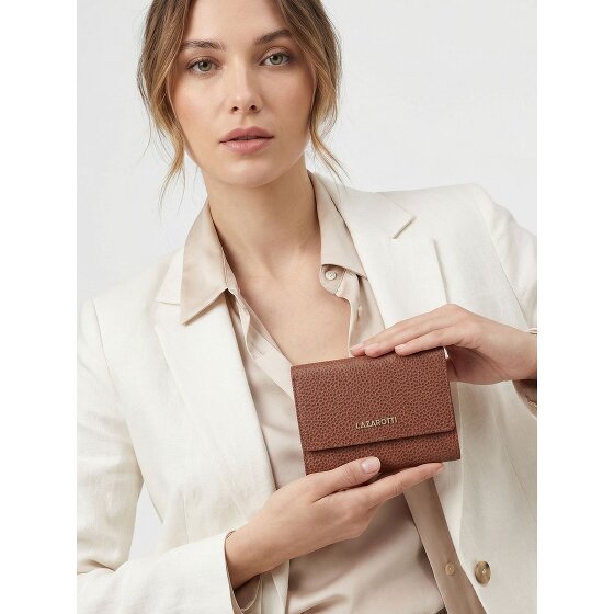 Lazarotti Bologna Leather XL Geldbörse mit Zip-Around Fach Leder 14 cm