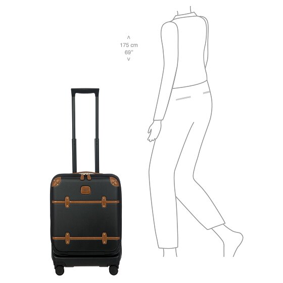 Bric's Bellagio 4 Rollen Kabinentrolley 55 cm mit Dehnfalte