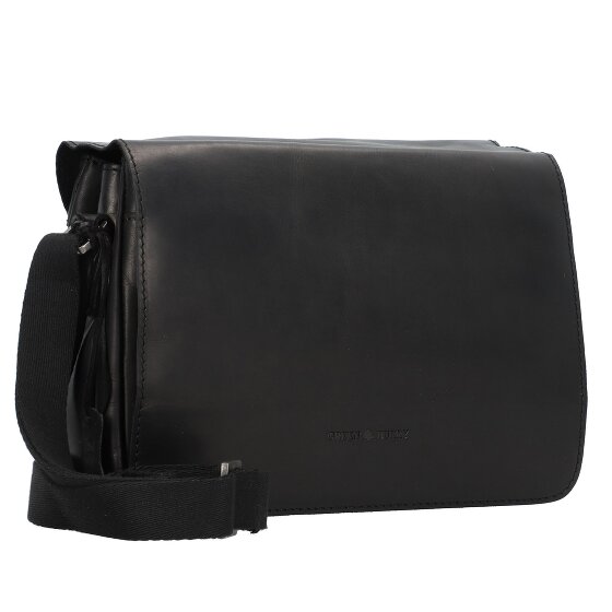 Greenburry Pure Black Umhängetasche Leder 25 cm
