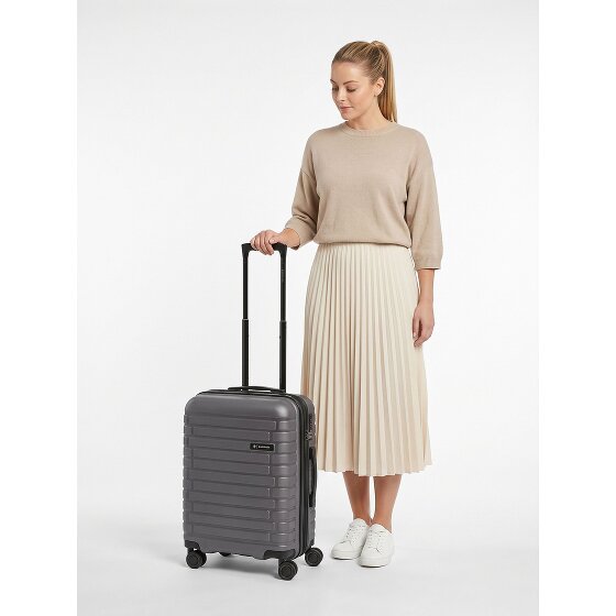 Pactastic Collection 04 THE CABIN + 4 Rollen Kabinentrolley S 55 cm mit Dehnfalte