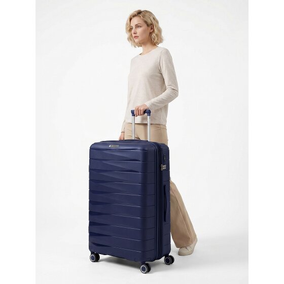 Franky London 4 Rollen Trolley L 74 cm mit Dehnfalte