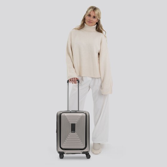 Redolz Essentials 14 4 Rollen Kabinentrolley S 55 cm Laptopfach mit Dehnfalte