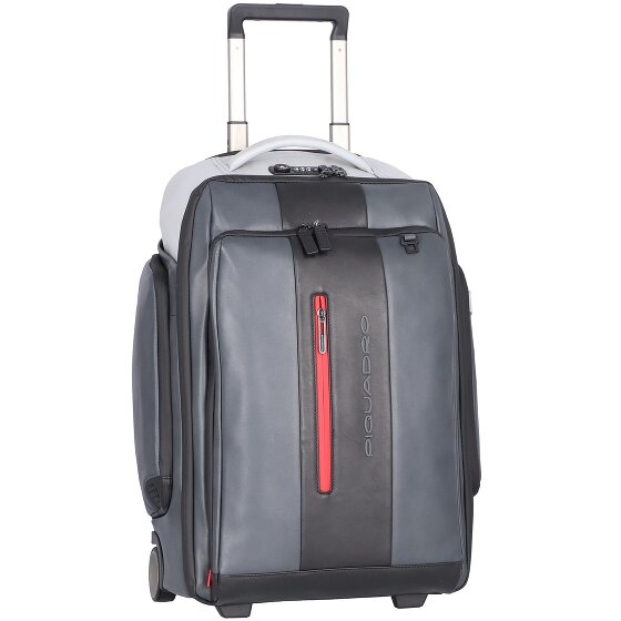 Piquadro Urban 2-Rollen Rucksacktrolley Leder 54 cm Laptopfach