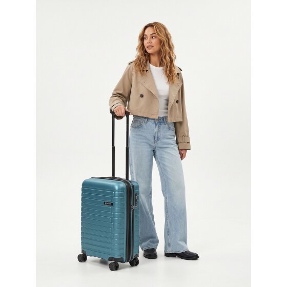 Pactastic Collection 04 THE CABIN + 4 Rollen Kabinentrolley S 55 cm mit Dehnfalte