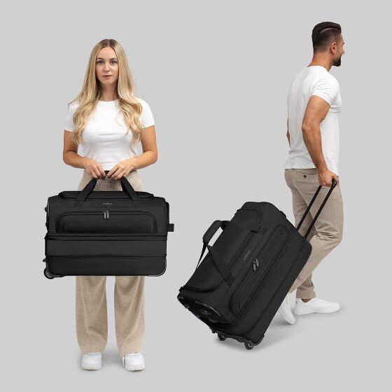 Redolz Duffle Essentials 2-Rollen Reisetasche Set 2 tlg. M+L mit Dehnfalte
