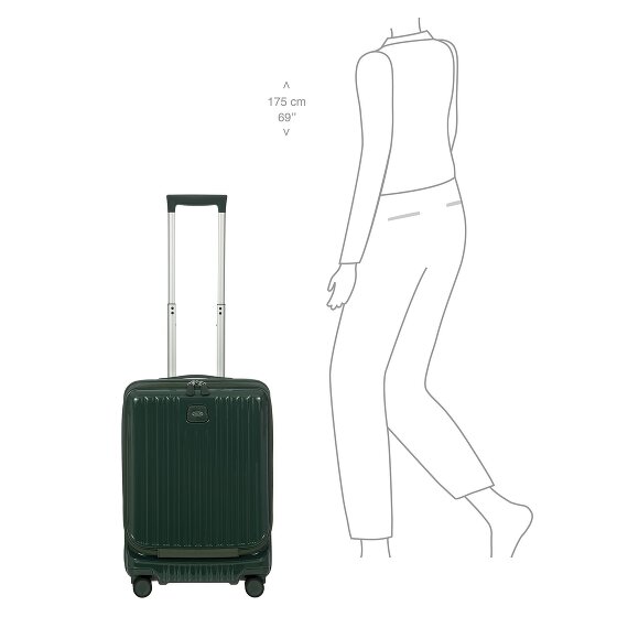 Bric's Positano 4 Rollen Kabinentrolley 55 cm mit Dehnfalte