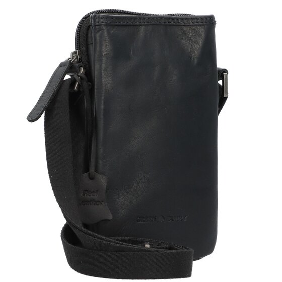 Greenburry Pure Black Handytasche Leder 11 cm