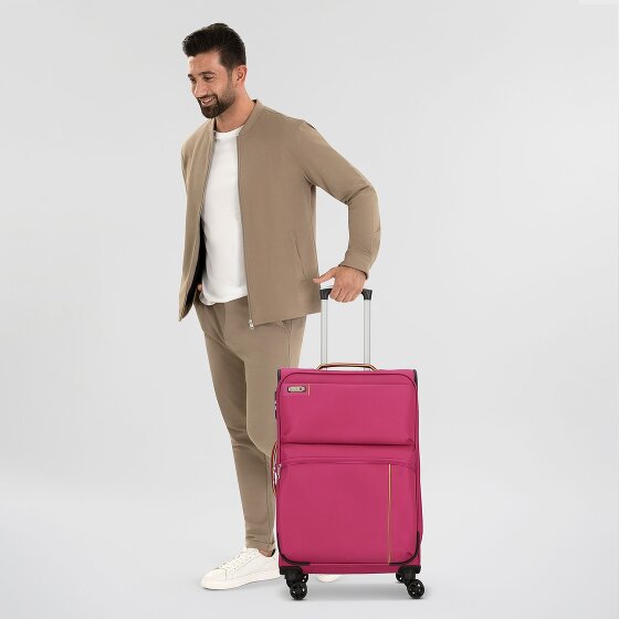 d&n Travel Line 6764 4 Rollen Trolley 65 cm mit Dehnfalte