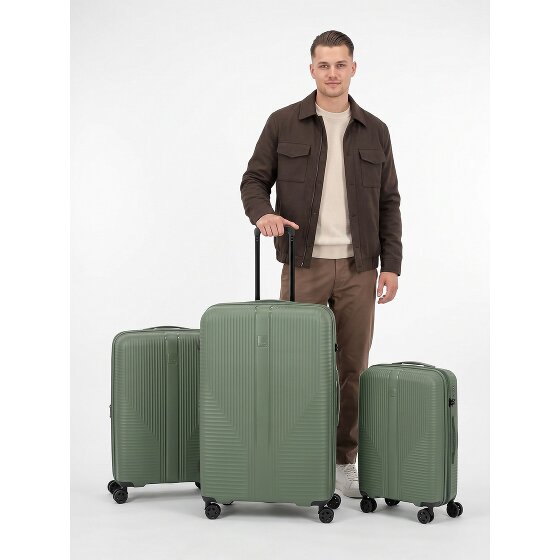 Travelite Air Stripe 4 Rollen Kofferset 3-teilig mit Dehnfalte