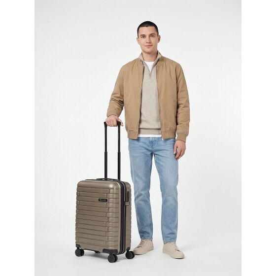 Pactastic Collection 04 THE CABIN + 4 Rollen Kabinentrolley S 55 cm mit Dehnfalte