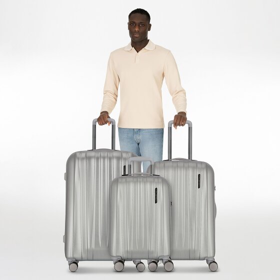 Polestream Moonrock 4 Rollen Kofferset 3-teilig mit Dehnfalte