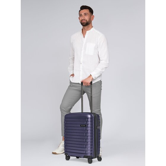 Pactastic Collection 04 THE CABIN + 4 Rollen Kabinentrolley S 55 cm mit Dehnfalte