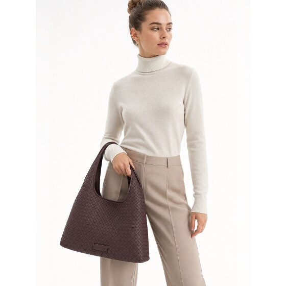 LES VISIONNAIRES Paz Weave Silky Schultertasche Leder 42 cm