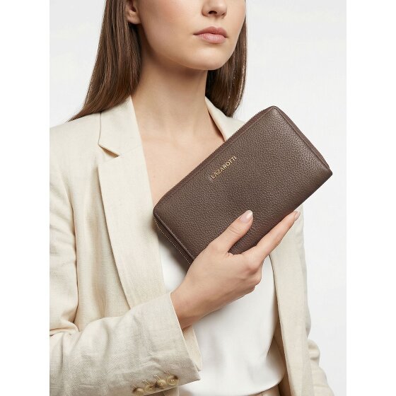 Lazarotti Bologna Leather XL Double Zip-Around Geldbörse RFID Leder 20 cm