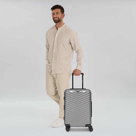 Redolz Essentials 18 4 Rollen Kabinentrolley 55 cm mit Dehnfalte