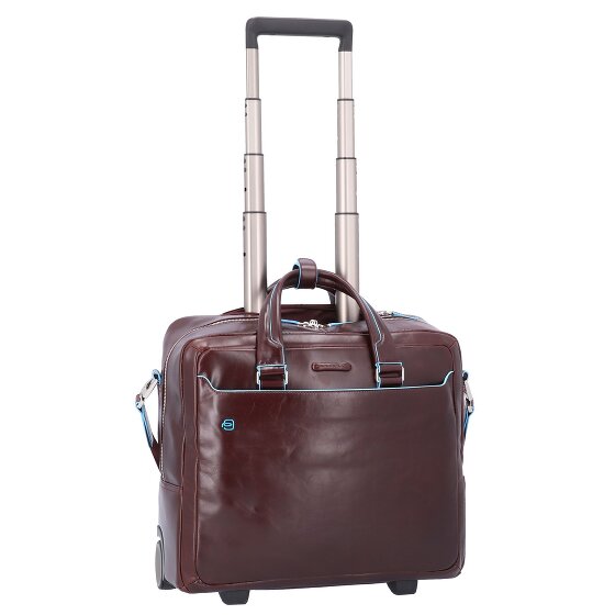 Piquadro Blue Square 2 Rollen Businesstrolley Leder 36 cm Laptopfach