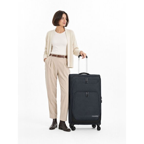 Travelite Kick Off 4 Rollen Trolley L 78 cm mit Dehnfalte