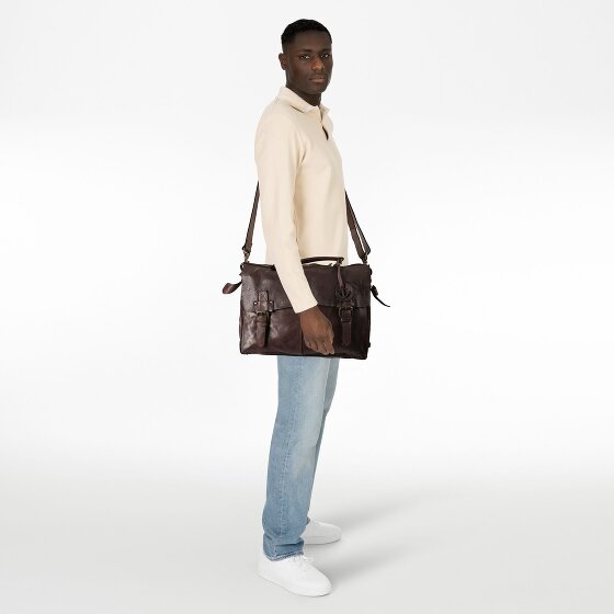 Harbour 2nd Cool Casual Aktentaschen Messenger Leder 36 cm Laptopfach