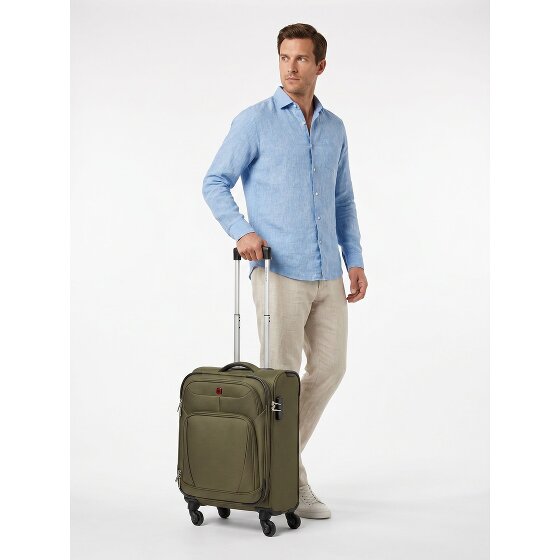 Wenger Beaumont 4 Rollen Kabinentrolley S 54 cm mit Dehnfalte