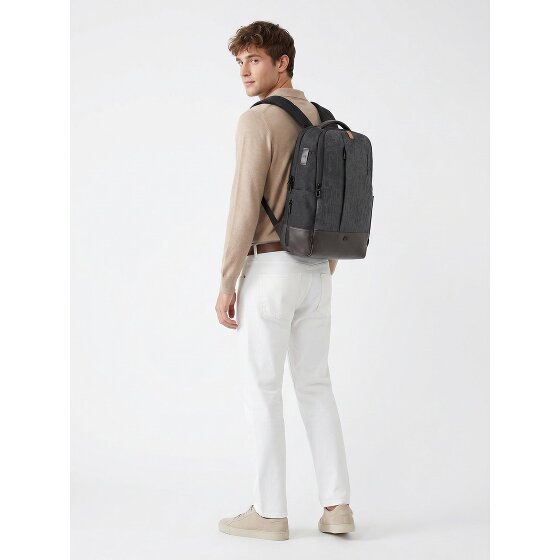 Piquadro Sync Daypack RFID Schutz Leder 47 cm Laptopfach