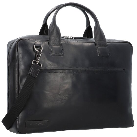 Plevier Rock Aktentasche RFID Schutz Leder 43 cm Laptopfach
