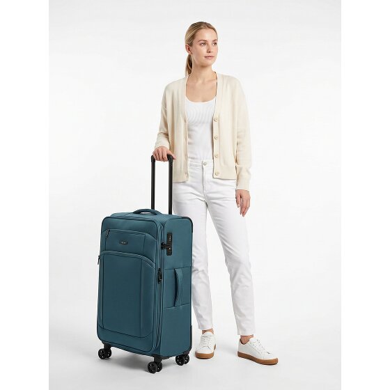 d&n Travel Line 9804 4 Rollen Trolley L 78 cm mit Dehnfalte