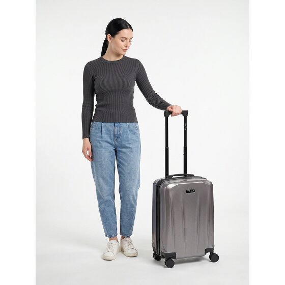 Police New York 4 Rollen Kabinentrolley S 54 cm mit Dehnfalte
