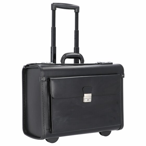 Alassio 2-Rollen Pilotenkoffer Leder 48 cm Laptopfach