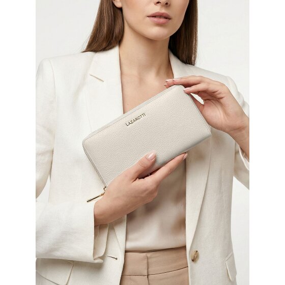 Lazarotti Bologna Leather XL Zip-Around Geldbörse Leder 19 cm