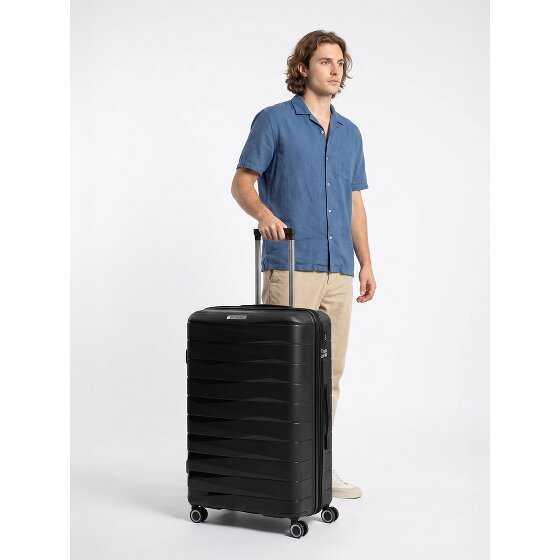 Franky London 4 Rollen Trolley L 74 cm mit Dehnfalte