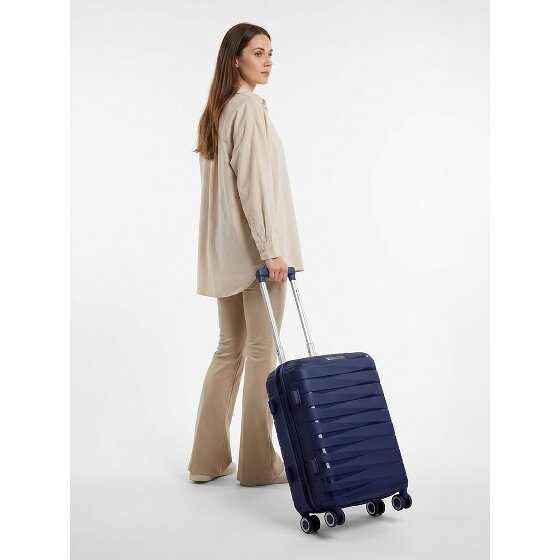 Franky London 4 Rollen Kabinentrolley S 55 cm mit Dehnfalte