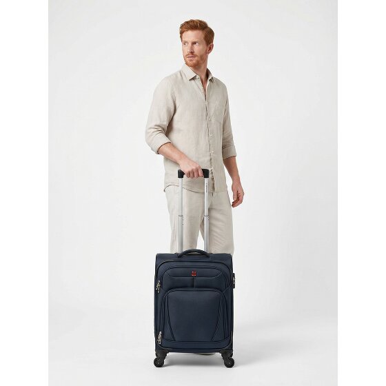 Wenger Beaumont 4 Rollen Kabinentrolley S 54 cm mit Dehnfalte