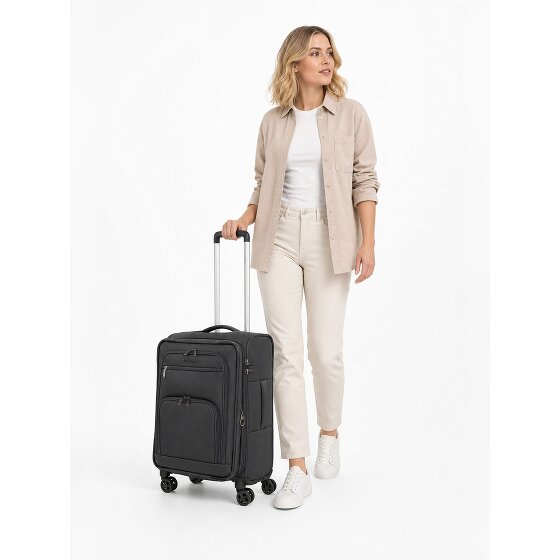 Travelite Cubis 4 Rollen Kabinentrolley S 55 cm mit Dehnfalte