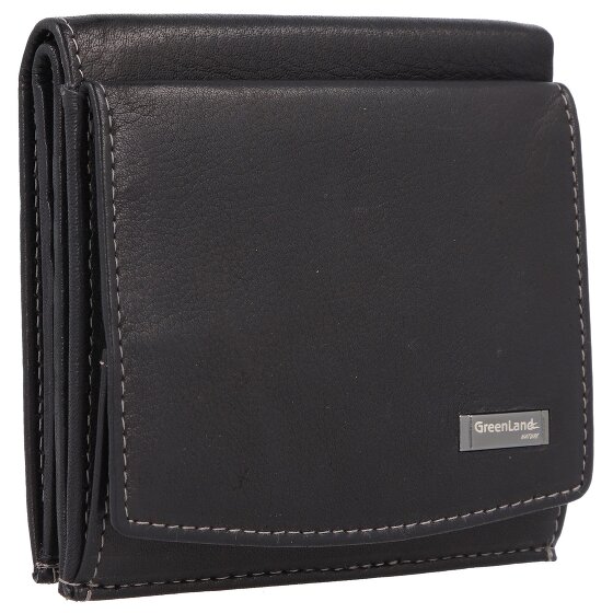 Greenland Nature Black Nappa Geldbörse RFID Leder 9,5 cm