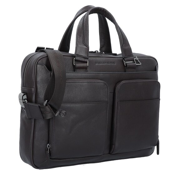 Piquadro Black Square Aktentasche Leder 39.5 cm Laptopfach