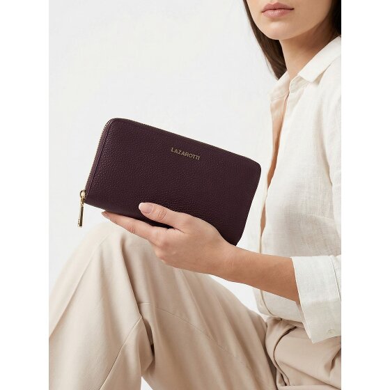 Lazarotti Bologna Leather XL Zip-Around Geldbörse Leder 19 cm