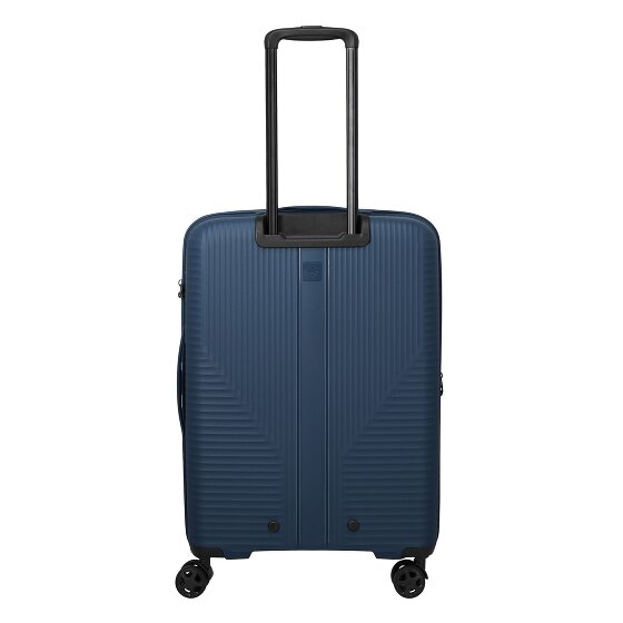 Travelite Air Stripe 4 Rollen Trolley M 66 cm mit Dehnfalte
