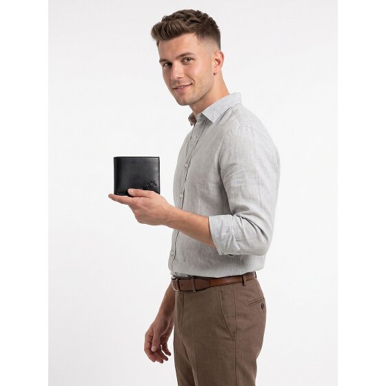 oxmox Leather Geldbörse RFID Schutz Leder 12 cm