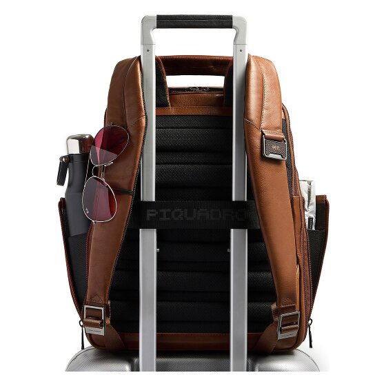 Piquadro Victor Daypack RFID Schutz Leder 43 cm Laptopfach