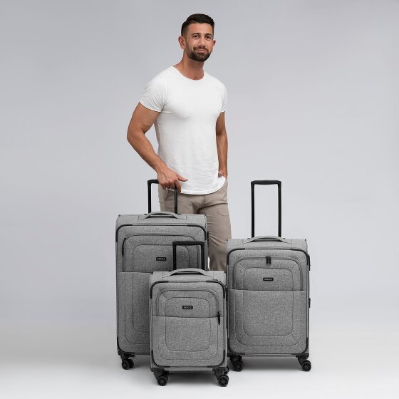 Redolz Essentials 12 THREE SET 4 Rollen Kofferset 3-teilig mit Dehnfalte